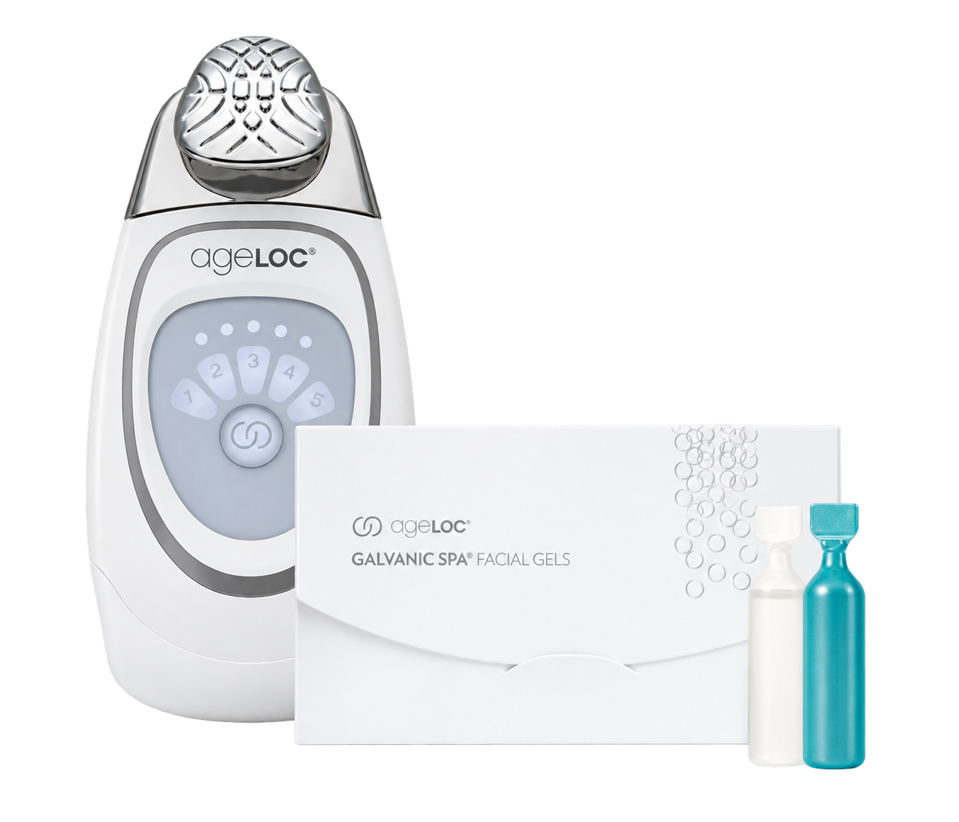 Dispositivo ageLOC Galvanic Spa y geles faciales